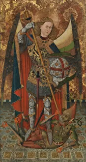 Gold Leaf Collection: Saint Michael, 1450-1500. Creator: Master of Belmonte