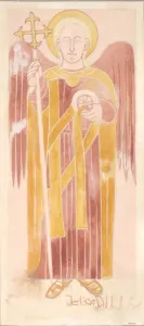 Tempera On Paper Prints: Saint Michael, A. D. 2nd-6th century. Creator: Unknown