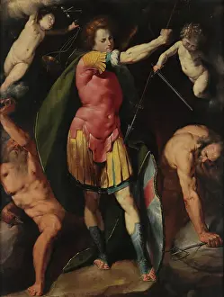 Milan Prints: Saint Michael the Archangel, 1605-1609. Creator: Crespi, Giovanni Battista (1573-1632)