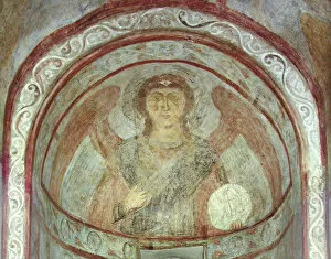 Ancient Russian Frescos Gallery: Saint Michael the Archangel. Artist: Ancient Russian frescos