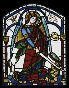 Final Judgment Collection: Saint Michael the Archangel, ca 1326. Creator: Lorenzetti, Ambrogio (ca 1290-ca 1348)