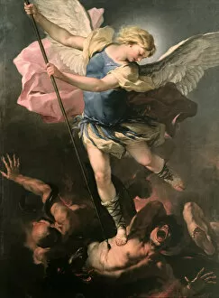St Michael Gallery: Saint Michael the Archangel, ca 1663. Artist: Giordano, Luca (1632-1705)