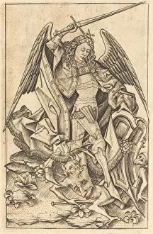 St Michael Gallery: Saint Michael, c. 1470 / 1480. Creator: Israhel van Meckenem