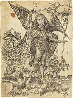 Meister Es Prints: Saint Michael Defeating the Devils, 1467. Creator: Master ES
