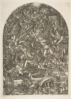 Jean Duvet Prints: Saint Michael and the Dragon, from the Apocalypse. n. d. Creator: Jean Duvet