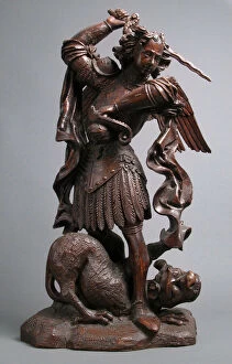 St Michael Gallery: Saint Michael Slaying the Demon, German, 16th century. Creator: Unknown