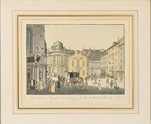 Czechia Prints: The Saint Michael Square in Vienna, Early 19th cen.. Creator: Postl, Karel (1769-1818)