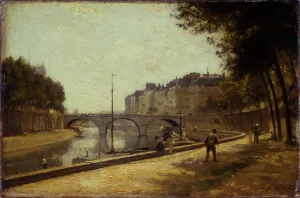 Saint-Michel bridge, c1880. Creator: Stanislas Lepine