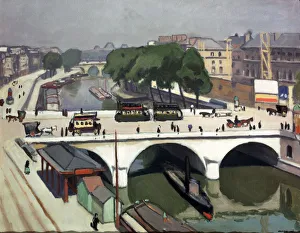 Saint Michel Bridge in Paris. Quai des Grands Augustins, 1908. Artist: Albert Marquet