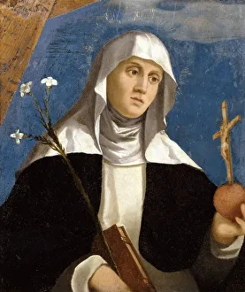 The Elder 1480 1528 Prints: Saint Monica, ca 1510-1520. Creator: Palma il Vecchio, Jacopo, the Elder (1480-1528)