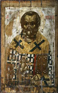 Wonderworker Prints: Saint Nicholas, 14th century. Artist: Russian icon