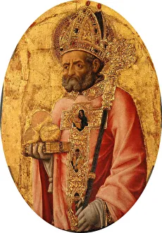 Wonderworker Prints: Saint Nicholas, c 1450. Creator: Vivarini; Antonio (ca 1440-1480)