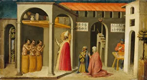 Bishop Of Myra Gallery: Saint Nicholas Resuscitating Three Youths, 1433-35. Creator: Bicci di Lorenzo