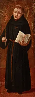 Tempera On Wood Prints: Saint Nicholas of Tolentine (?), 15th century. Creator: Unknown