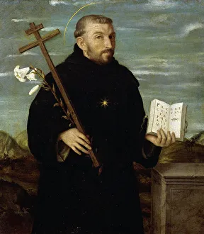 Moroni Prints: Saint Nicholas of Tolentino, 1556-1557. Creator: Moroni, Giovan Battista (1520/25-1578)