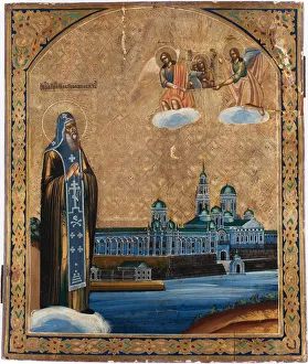 Saint Nilus of Lake Seliger, 1800s. Artist: Russian icon