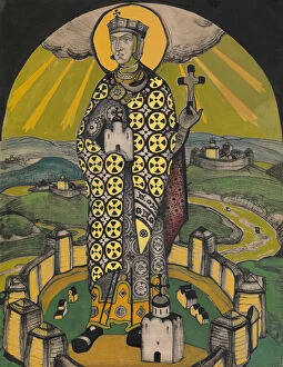 Nicholas 1874 1947 Gallery: Saint Olga, Princess of Kiev. Artist: Roerich, Nicholas (1874-1947)