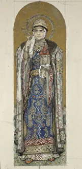 Slavs Prints: Saint Olga, Princess of Kiev (Study for frescos in the St Vladimirs Cathedral of Kiev)
