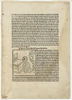 Saint Otilia from Plenarium, Plate 27 from Woodcuts from Books...c. 1483...assembled 1929. Creators: Unknown, Martin Schott, Wilhelm Ludwig Schreiber