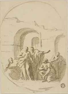 Saint Paul and Barnabas at Lystra, c. 1714. Creator: Sir James Thornhill