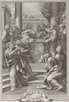 Pagan Collection: Saint Paul preaching in Athens, 1679. Creator: Cornelis Bloemaert