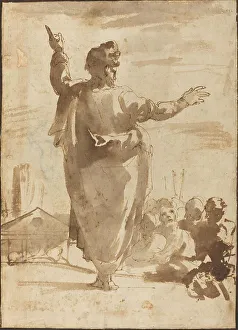 Carracci Agostino Prints: Saint Paul Preaching. Creator: Agostino Carracci