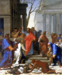Sueur Gallery: Saint Paul Preaching at Ephesus, 1649. Artist: Eustache Le Sueur