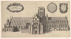 Wenzel Hollar Collection: Saint Paul s, South side (Ecclesiae Cathedralis St. Pauli, A Meridi Prospectus), 1658