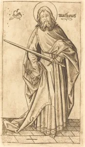 Meister Es Prints: Saint Paul (?) or Saint Matthew (?), c. 1470 / 1480. Creator: Israhel van Meckenem