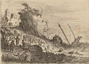 Shipwreck Collection: Saint Paul Shipwrecked on the Island of Malta, 1634. Creator: Willem Basse