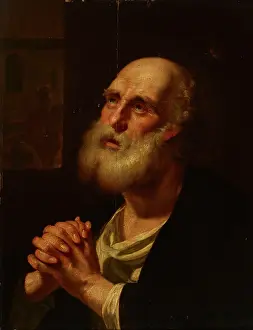 Balthasar Prints: Saint Peter, 1742. Creator: Balthasar Denner