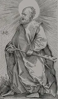 Saint Peter, (1st century BC - 67 AD), one of the apostles of Jesus of Nazareth, 1519 ( 1877). Creator: Unknown