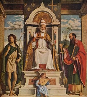 Simon Collection: Saint Peter enthroned with Saints, John the Baptist and Saint Paul, c1516