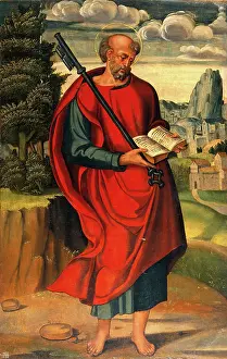 Saint Peter in a landscape, c1640s. Creator: Raffaello dal Colle