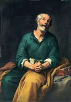 Apostle Collection: Saint Peter in Tears, c. 1655. Artist: Murillo, Bartolome Esteban (1617-1682)