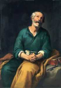 Pope Gallery: Saint Peter in Tears, c. 1655. Artist: Murillo, Bartolome Esteban (1617-1682)