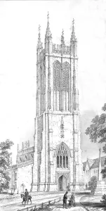 Saint Peters Church, Evercreech, Somerset, c1850s