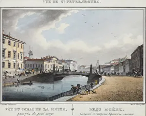 Moika River Prints: Saint Petersburg. View of the Moika River, 1830s