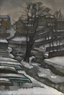 Saint Petersburg in Winter. Artist: Baranov-Rossine, Vladimir Davidovich (1888-1942)