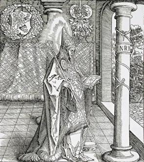Prelate Prints: Saint Pharahildis, c1510. Creator: Leonhard Beck
