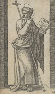 St Philip Prints: Saint Philip, book in his left hand, staff resting on his left arm, from the seri... ca