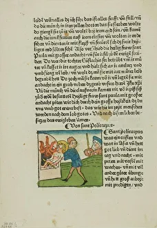 Jacopo Da Voragine Prints: Saint Policarpus from Lives of the Heiligenleben