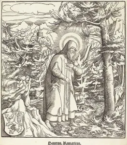 Beck Leonhard Prints: Saint Ramaricus, 1516/1518. Creator: Leonhard Beck