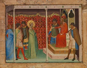 Bernardo Da Firenze Prints: Saint Reparata before the Emperor Decius, ca. 1338-40. Creator: Bernardo Daddi