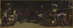 Venetian School Collection: Saint Roch attending the Venice plague-victims in the Lazaretto
