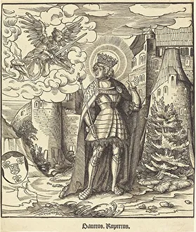 Beck Leonhard Prints: Saint Rupertus, 1516/1518. Creator: Leonhard Beck