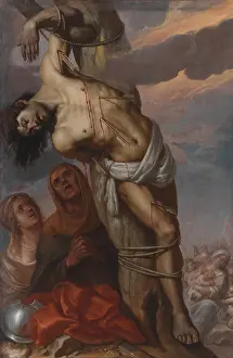 Sebastian Prints: Saint Sebastian, 1615-1620. Creator: Cajes, Eugenio (1575-1634)