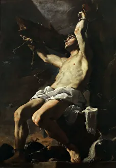 Sebastian Prints: Saint Sebastian, 1655-1657. Creator: Preti, Mattia (1613-1699)