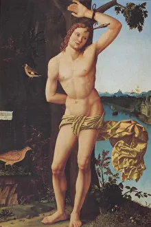 Roman Soldier Gallery: Saint Sebastian, c. 1519. Artist: Araldi, Josaphat (active c. 1520)