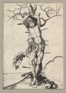 Martin Prints: Saint Sebastian, ca. 1435-1491. Creator: Martin Schongauer